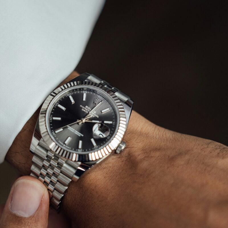 Vintage watch on the wrist