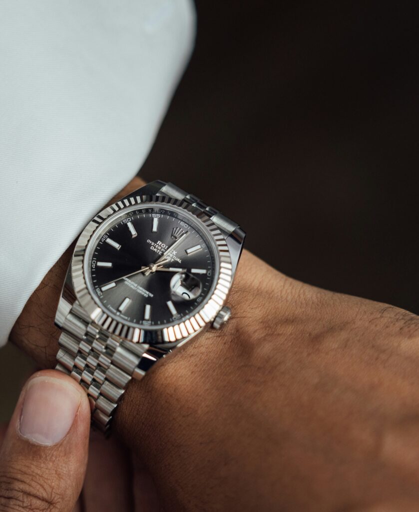 Vintage watch on the wrist