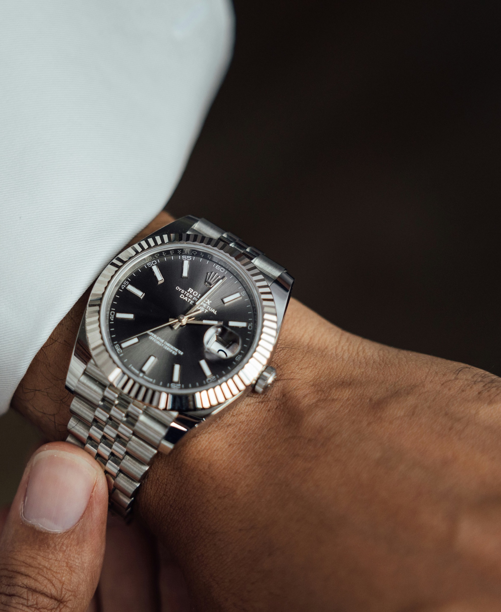 Vintage watch on the wrist
